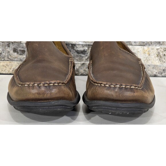 Ecco 590 Leather Driving Moc Slip On Loafers Brown Comfort Shoe Men\'s 47 | US 14 main image 9